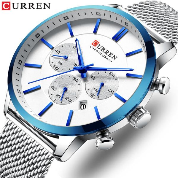 wristwatches curren watch men fashion sports watches stainless steel waterproof quartz wristwatch chronograph men's clock relogio mascu, Slivery;brown
wristwatches curren watch men fashion sports watches stainless steel waterproof quartz wristwatch chronograph men's clock relogio mascu, Slivery;brown