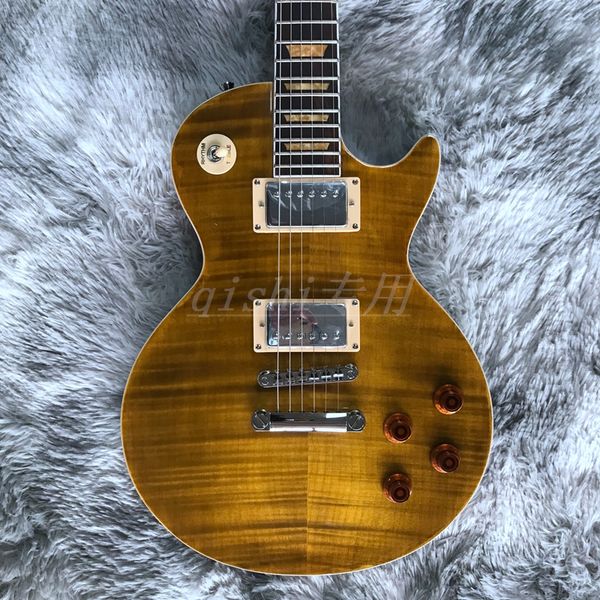 rare joe perry boneyard 1959 black yellow electric guitar tiger flame maple vintage trapezoid mop inlay, tuilp tuners, bone238
rare joe perry boneyard 1959 black yellow electric guitar tiger flame maple vintage trapezoid mop inlay, tuilp tuners, bone238