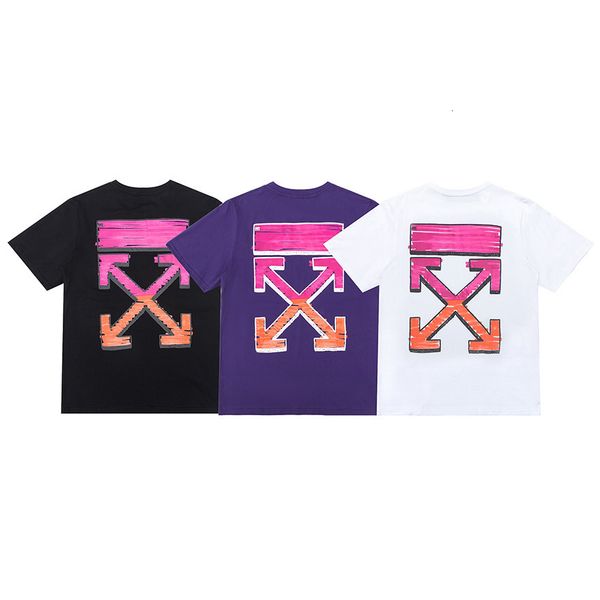 marker new gradient trend off-21 brush arrstyle short sleeve t-shirt for men and women, White;black
marker new gradient trend off-21 brush arrstyle short sleeve t-shirt for men and women, White;black