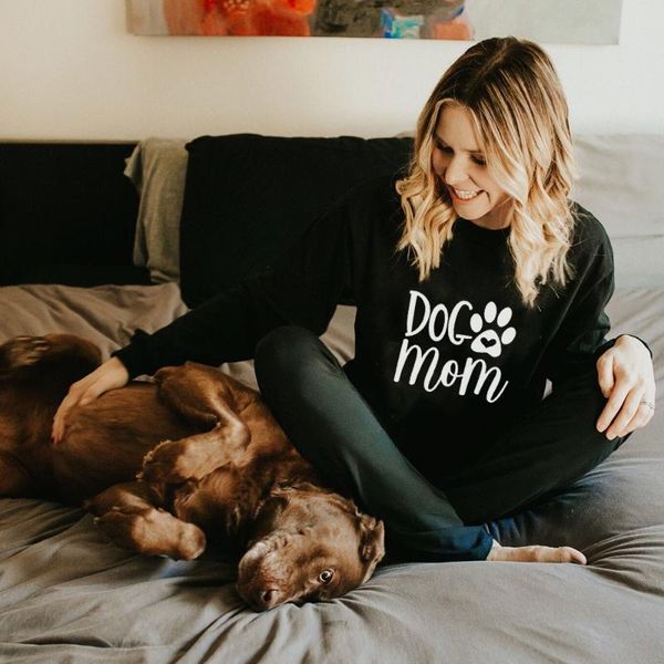women's hoodies & sweatshirts dog mom print sweatshirt lover clothing harajuku casual round neck winter brushed pullovers female ropa, Black
women's hoodies & sweatshirts dog mom print sweatshirt lover clothing harajuku casual round neck winter brushed pullovers female ropa, Black