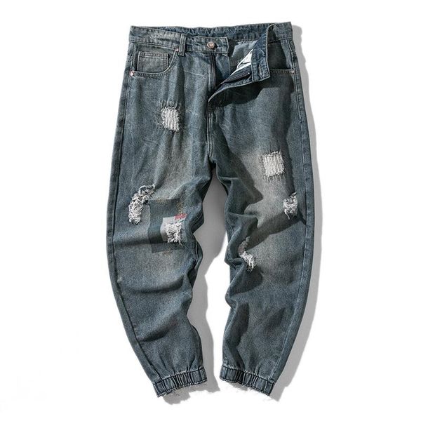 men's jeans 2021 summer denim pants casual washing fashion hip hop student teenagers thin men loose harem male, Blue
men's jeans 2021 summer denim pants casual washing fashion hip hop student teenagers thin men loose harem male, Blue