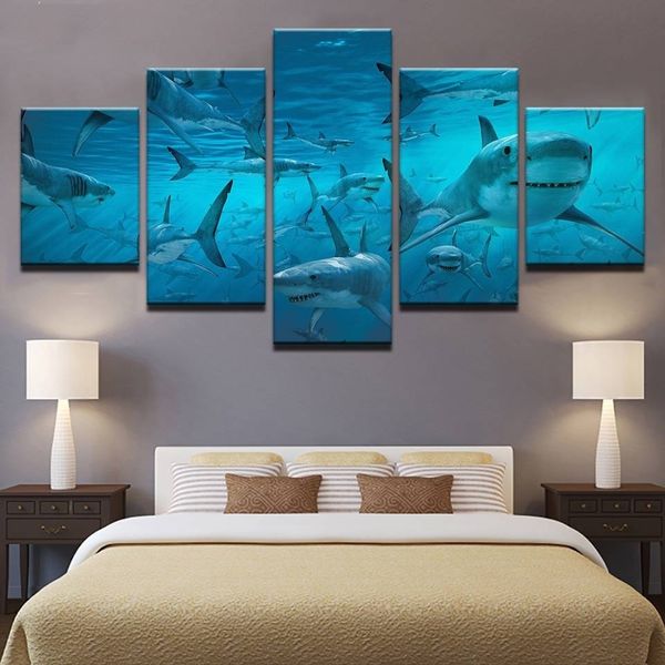 5pcs/set unframed modern home decor paintings blue deep sea shark swarm print wall art
5pcs/set unframed modern home decor paintings blue deep sea shark swarm print wall art