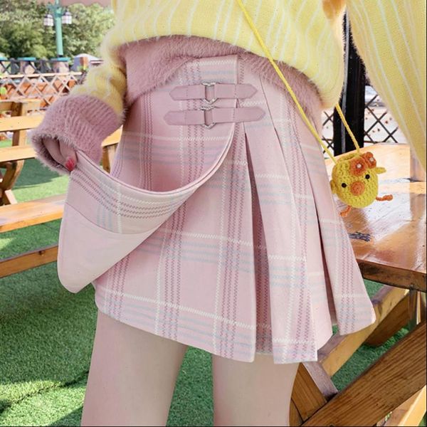 women a womens skirts line plaid woolen pleated mini shorts preppy cute japan fall kawaii heart button pink lovely sweet, Black
women a womens skirts line plaid woolen pleated mini shorts preppy cute japan fall kawaii heart button pink lovely sweet, Black