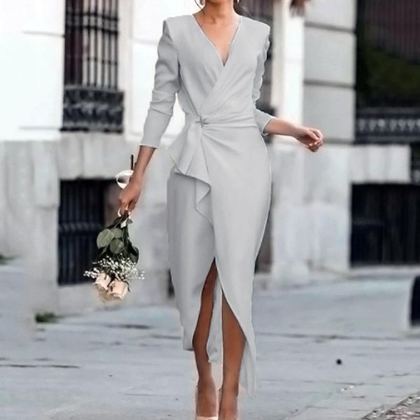 casual dresses 2021 party autumn women a-line long maxi dress summer deep v-neck high split clubwear femme robe 2xl plus size m0595, Black;gray
casual dresses 2021 party autumn women a-line long maxi dress summer deep v-neck high split clubwear femme robe 2xl plus size m0595, Black;gray