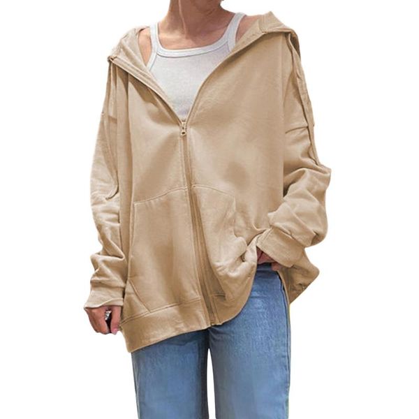 women's jackets autumn women casual simple style jacket solid color zipper open front hooded coat, Black;brown
women's jackets autumn women casual simple style jacket solid color zipper open front hooded coat, Black;brown