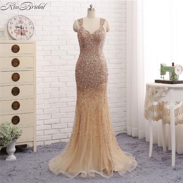 party dresses vestido sereia est style mermaid evening long v-neck full beading tulle prom gowns sheer back, White;black
party dresses vestido sereia est style mermaid evening long v-neck full beading tulle prom gowns sheer back, White;black