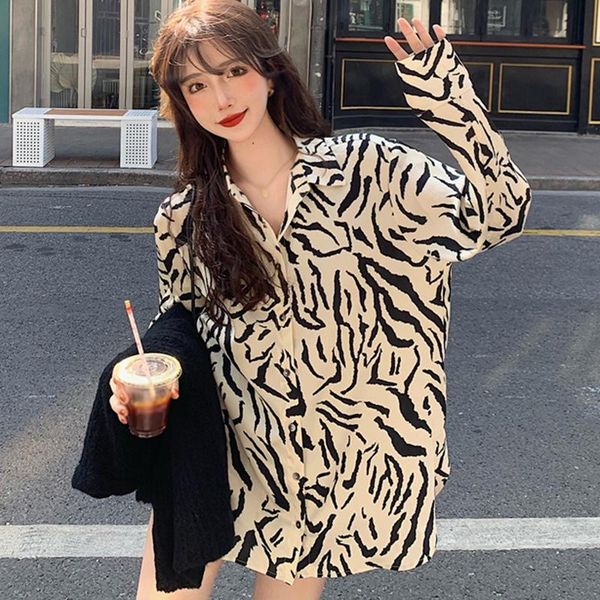 women's blouses & shirts fashion long-sleeved chiffon zebra pattern autumn shirt women loose printed, White
women's blouses & shirts fashion long-sleeved chiffon zebra pattern autumn shirt women loose printed, White