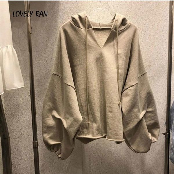 autumn oversize drawstring women's hoodies solid v-neck lantern sleeve female hooded sweatshirt casual loose ladies pullover lj201103, Black
autumn oversize drawstring women's hoodies solid v-neck lantern sleeve female hooded sweatshirt casual loose ladies pullover lj201103, Black
