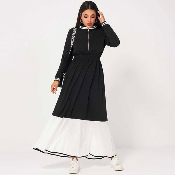 mai&fun womens dress casual sports metal zipper ssretch high waist contrast color stitching long sleeve casual dress 210706, Black;gray
mai&fun womens dress casual sports metal zipper ssretch high waist contrast color stitching long sleeve casual dress 210706, Black;gray