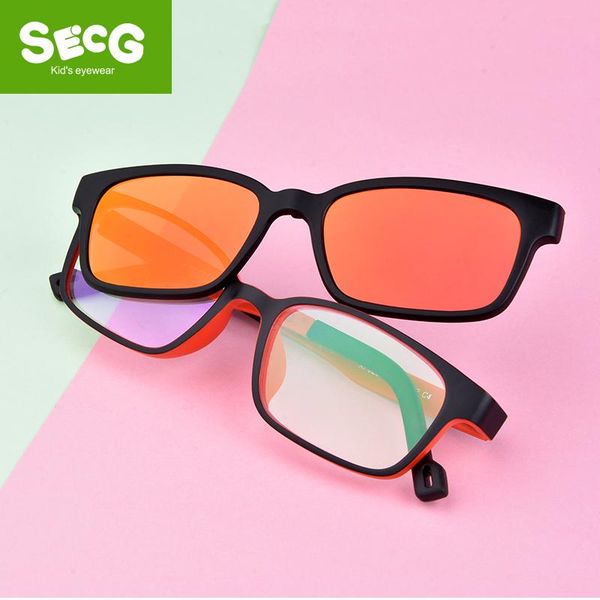fashion sunglasses frames in 2021, secg's children's blue light proof glasses are equipped with magnet clip and color plate, Black
fashion sunglasses frames in 2021, secg's children's blue light proof glasses are equipped with magnet clip and color plate, Black