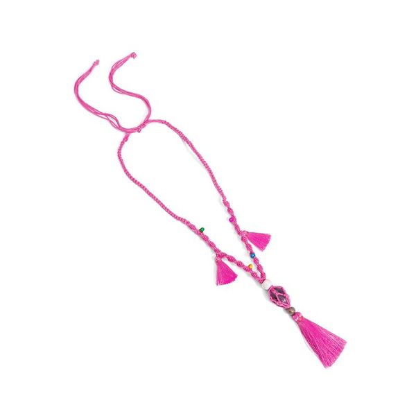 pendant necklaces handmade macrame natural stone tassel wall hangings for women, Silver
pendant necklaces handmade macrame natural stone tassel wall hangings for women, Silver