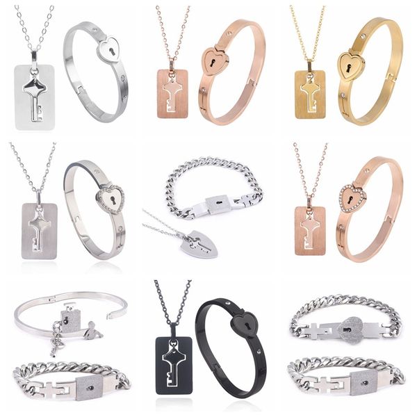 a couple lovers jewelry love heart lock bracelet stainless steel bracelets bangles key pendant necklace jewelry dropshippingdio chan contact, Silver
a couple lovers jewelry love heart lock bracelet stainless steel bracelets bangles key pendant necklace jewelry dropshippingdio chan contact, Silver