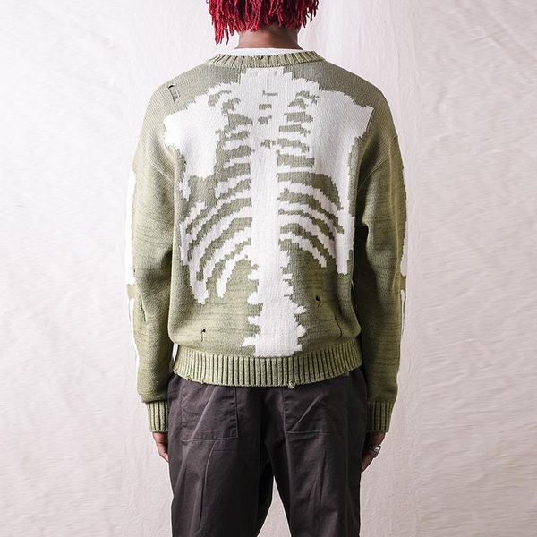 men's sweaters european and american street hip hop rib skeleton skull loose hole knitwear sweater couple mens knitted men, White;black
men's sweaters european and american street hip hop rib skeleton skull loose hole knitwear sweater couple mens knitted men, White;black