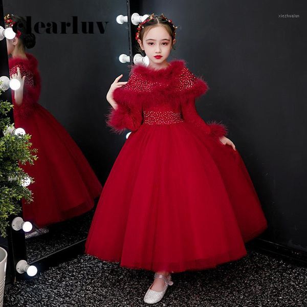 girl's dresses long sleeves flower girl for weddings b026 fake shawl girls princess 2021 red crystal thick kids ball gown1, Red;yellow
girl's dresses long sleeves flower girl for weddings b026 fake shawl girls princess 2021 red crystal thick kids ball gown1, Red;yellow