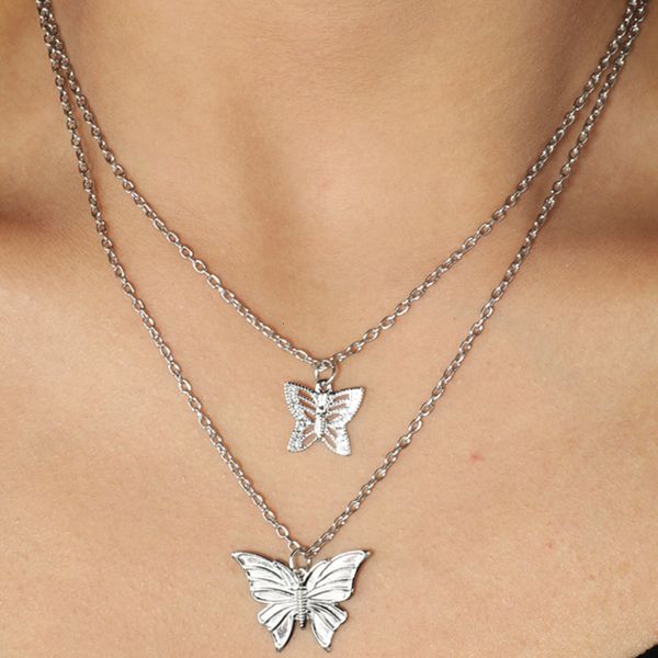 nz1396 new jewelry creative simple style butterfly exquisite double gold and silver necklace
nz1396 new jewelry creative simple style butterfly exquisite double gold and silver necklace