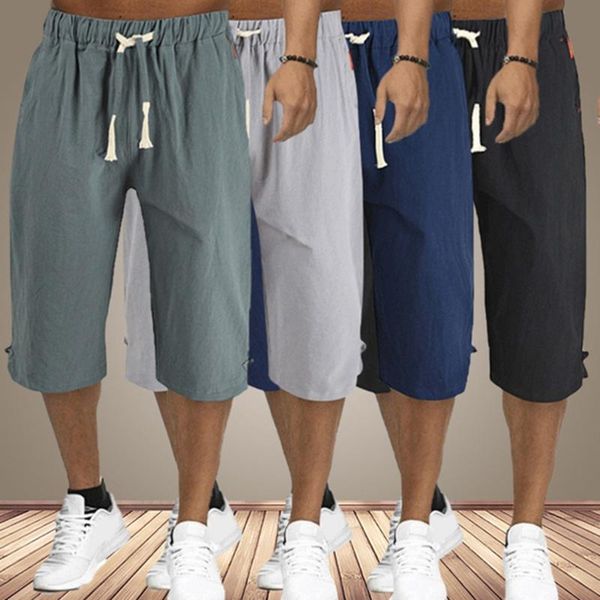men's shorts summer casual pants solid color cotton and linen cropped men pantalones cortos sports running daily polyester, White;black
men's shorts summer casual pants solid color cotton and linen cropped men pantalones cortos sports running daily polyester, White;black