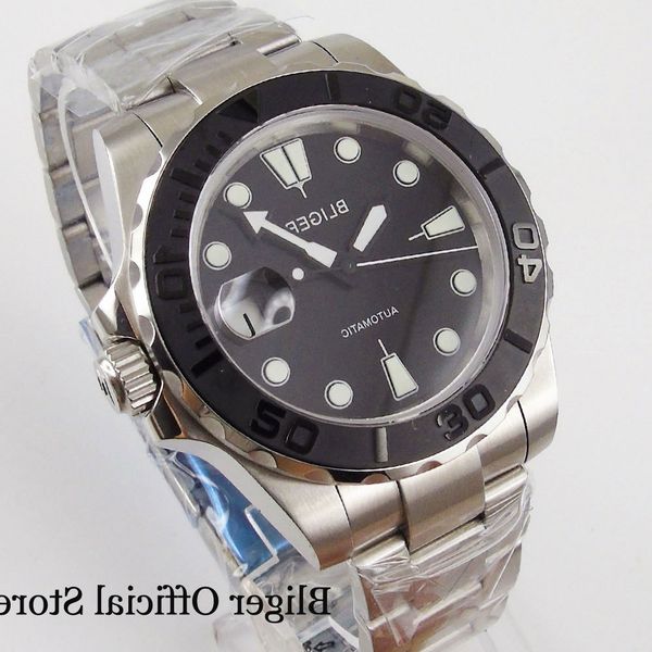 new black bliger mechancial watch men wristwatch miyota/mingzhu movement brushed bezel insert sapphire glass steel band, Slivery;brown
new black bliger mechancial watch men wristwatch miyota/mingzhu movement brushed bezel insert sapphire glass steel band, Slivery;brown