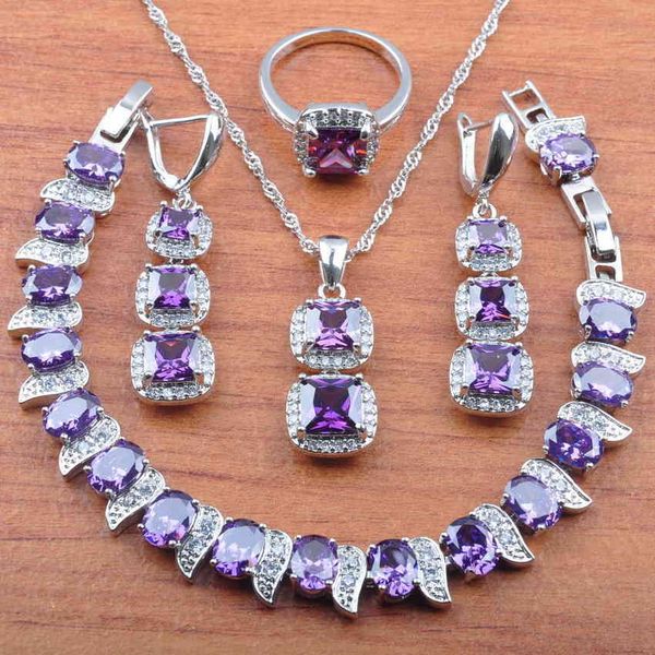classic square purple austrian crystal jewelry sets women 2020 earrings necklace pendant ring bracelets js0421, Silver
classic square purple austrian crystal jewelry sets women 2020 earrings necklace pendant ring bracelets js0421, Silver
