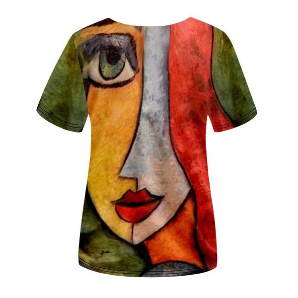 women's t-shirt v neck tshirt summer casual oversize print shirt loose vintage female tee streetwear y2k short sleeve clothes s-5xl, White 
women's t-shirt v neck tshirt summer casual oversize print shirt loose vintage female tee streetwear y2k short sleeve clothes s-5xl, White