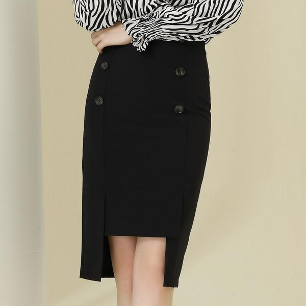 2021 spring new korean women's solid color high waist double breasted straight skirt all-match female bag hip skirt high quality, Black
2021 spring new korean women's solid color high waist double breasted straight skirt all-match female bag hip skirt high quality, Black