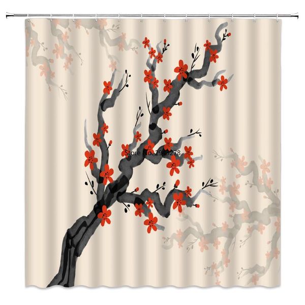 shower curtains red plum blossom bamboo curtain fabric chinese flower polyester white for bathroom
shower curtains red plum blossom bamboo curtain fabric chinese flower polyester white for bathroom