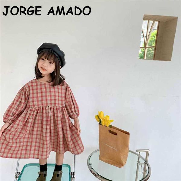 autumn girls dress plaid cotton long sleeve princess kids for kid clothes xj007 210610, Red;yellow
autumn girls dress plaid cotton long sleeve princess kids for kid clothes xj007 210610, Red;yellow