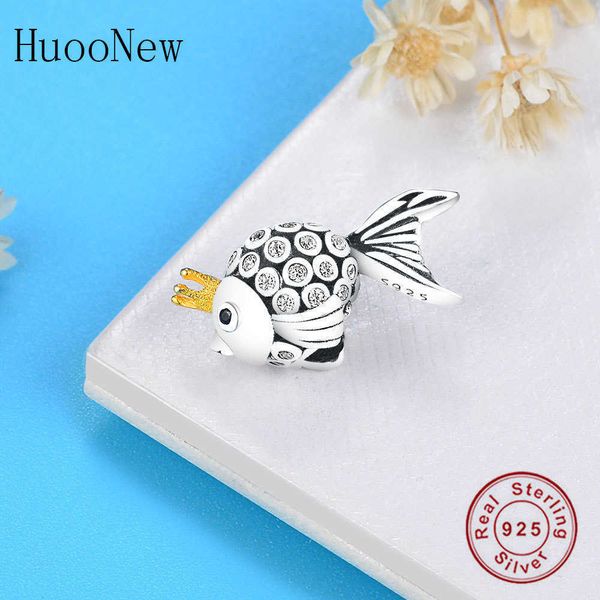 silver bracelet huoonew charms fit 925 sterling original fish pandora with gold color crown zirconia beads jewelry berloque gift q0531, Black
silver bracelet huoonew charms fit 925 sterling original fish pandora with gold color crown zirconia beads jewelry berloque gift q0531, Black