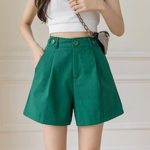 women's shorts ailegogo spring summer high waist wide leg button solid color casual female loose streetwear black green ladies, White;black
women's shorts ailegogo spring summer high waist wide leg button solid color casual female loose streetwear black green ladies, White;black