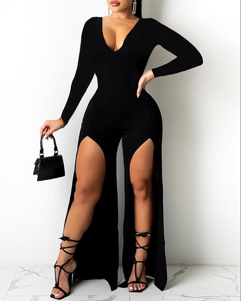 women's pants & capris autumn clothing black white jumpsuit women split long-sleeve bodysuit one piece club outfit lounge streetwear wh
women's pants & capris autumn clothing black white jumpsuit women split long-sleeve bodysuit one piece club outfit lounge streetwear wh