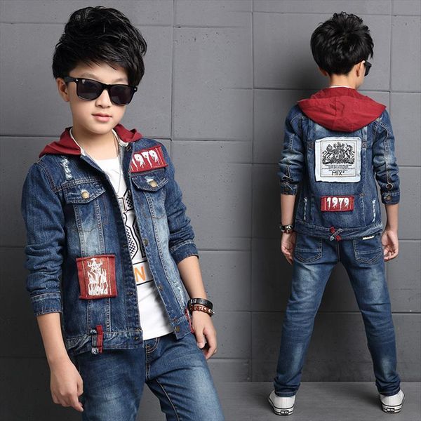 2pcs boys jacket amp jeans denim clothing set boy outerwear blue 3 4 8 10 12 year old kid clothes, White
2pcs boys jacket amp jeans denim clothing set boy outerwear blue 3 4 8 10 12 year old kid clothes, White