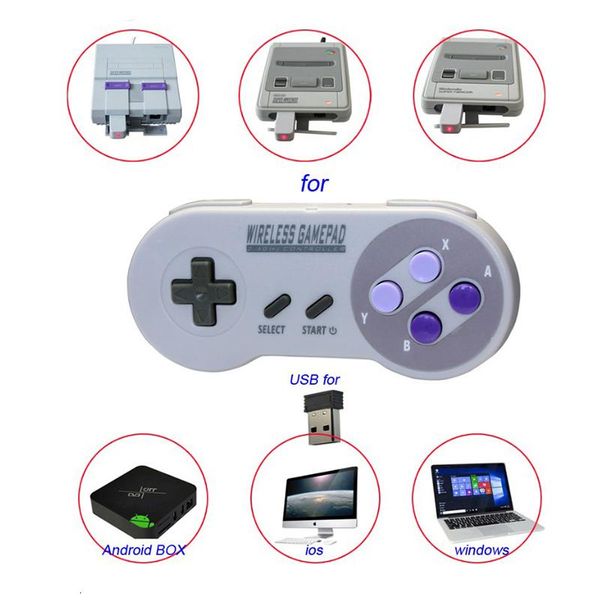 game controllers & joysticks 2.4g wireless controller for snes classic mini gamepad pc windows switch android box joystick with adapter
game controllers & joysticks 2.4g wireless controller for snes classic mini gamepad pc windows switch android box joystick with adapter
