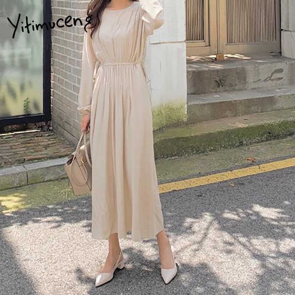 yitimuceng midi dress for women summer plus size lace up apricot elegant dresses long sleeve high waist korean fashion 210601, Black;gray
yitimuceng midi dress for women summer plus size lace up apricot elegant dresses long sleeve high waist korean fashion 210601, Black;gray