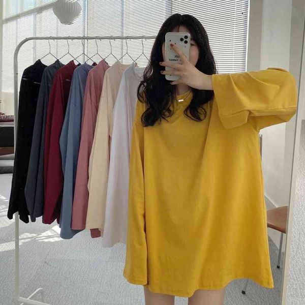 werueruyu t-shirts women loose oversize long sleeve simple all-match korean style t-shirt womens daily soft 210608, White
werueruyu t-shirts women loose oversize long sleeve simple all-match korean style t-shirt womens daily soft 210608, White