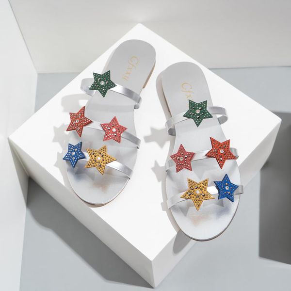 slippers plus size 42 creative women star decoration girl sandals rhinestone candy color flip flops women's indoor outdoor shoes, Black
slippers plus size 42 creative women star decoration girl sandals rhinestone candy color flip flops women's indoor outdoor shoes, Black