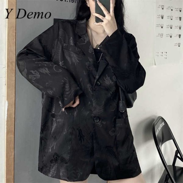 y demo gothic vintage dragon women jacket long sleeve retro thin blazer for female fashion 211019, White;black
y demo gothic vintage dragon women jacket long sleeve retro thin blazer for female fashion 211019, White;black