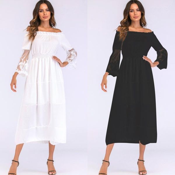 summer elegant off shoulder white long dress women lace sheer mesh patchwork boho dress 2021 holiday beach maxi, White;red
summer elegant off shoulder white long dress women lace sheer mesh patchwork boho dress 2021 holiday beach maxi, White;red