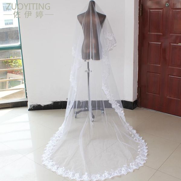 bridal veils zuoyiting 2021 appliques tulle long cathedral wedding veil lace edge veu de noiva longo accessories, Black
bridal veils zuoyiting 2021 appliques tulle long cathedral wedding veil lace edge veu de noiva longo accessories, Black