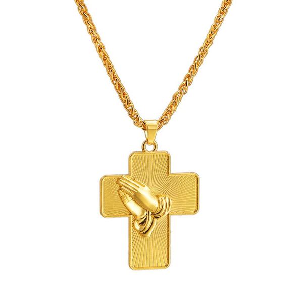 pendant necklaces hip hop fashion features cool accessories sakyamuni palm cross stainless women men`s necklace, Silver
pendant necklaces hip hop fashion features cool accessories sakyamuni palm cross stainless women men`s necklace, Silver