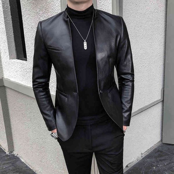 men's suits & blazers roupa de marca da moda para homens, jaqueta couro casual alta qualida com corte slim, casaco e blazer masculino f, White;black
men's suits & blazers roupa de marca da moda para homens, jaqueta couro casual alta qualida com corte slim, casaco e blazer masculino f, White;black