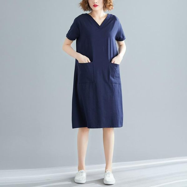 casual dresses spring extra-large dress summer 200 kg cover belly plus fat increase solid color mid-length v-neck skirt, Black;gray
casual dresses spring extra-large dress summer 200 kg cover belly plus fat increase solid color mid-length v-neck skirt, Black;gray