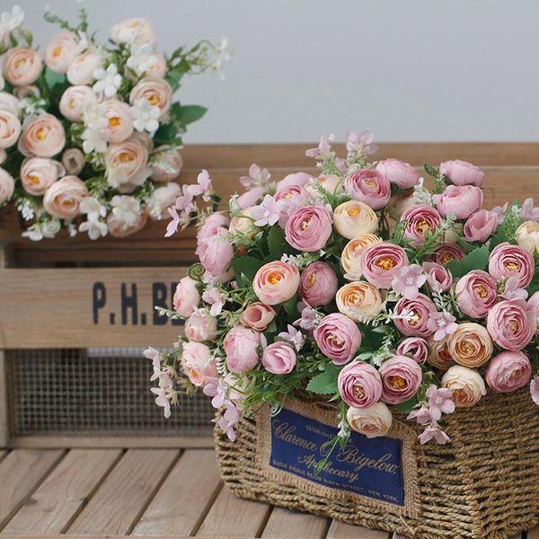 decorative flowers & wreaths 1 bouquet artificial camellia silk fake peony rose wedding festival party home garden decoration
decorative flowers & wreaths 1 bouquet artificial camellia silk fake peony rose wedding festival party home garden decoration