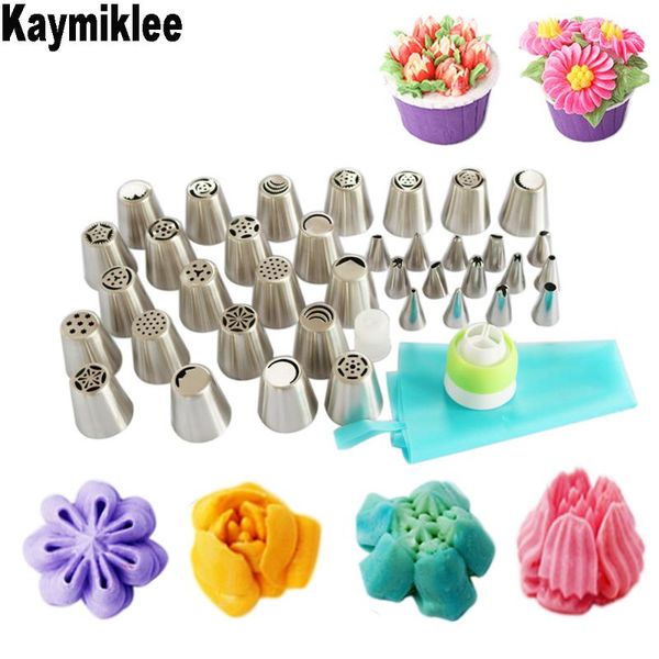 baking & pastry tools kaymiklee 40pcs/set icing piping nozzles stainless steel decoration nozzle for cake decorating cs015
baking & pastry tools kaymiklee 40pcs/set icing piping nozzles stainless steel decoration nozzle for cake decorating cs015