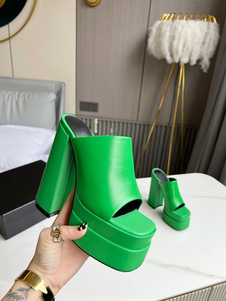 high heels designer women sandals 2022 waterproof platform mules shoes soft calf chunky heel thick bottomed luxury woman slides size 35-40, Black
high heels designer women sandals 2022 waterproof platform mules shoes soft calf chunky heel thick bottomed luxury woman slides size 35-40, Black