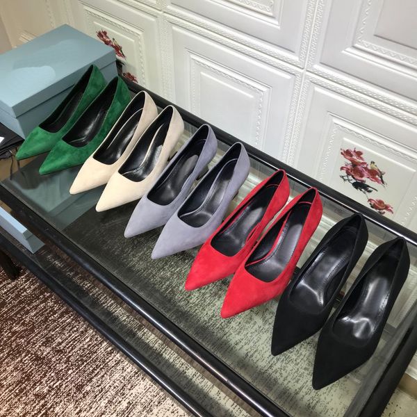 womens fashion pointed leather high heel smooth leather suede spring new style elegant temperament lady shallow mouth lady, Black
womens fashion pointed leather high heel smooth leather suede spring new style elegant temperament lady shallow mouth lady, Black