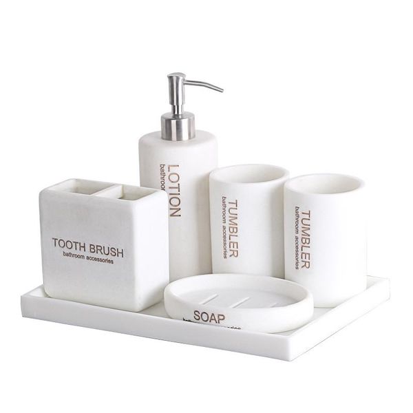 bathroom accessories set soap dispenser soap dish toothbrush holder gargle cup wedding gifts tissue box white 6 pieces set
bathroom accessories set soap dispenser soap dish toothbrush holder gargle cup wedding gifts tissue box white 6 pieces set