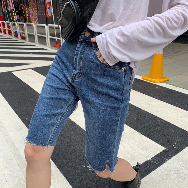 autumn vintage women jeans fashion casual five point female high waist split straight pants mujer women's, Blue
autumn vintage women jeans fashion casual five point female high waist split straight pants mujer women's, Blue