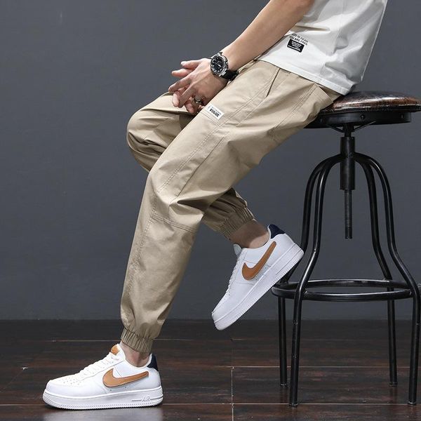 men's pants 6817 men casual sweatpants cargo summer thin breathable running sport solid color drawstring all-matched male nine-point, Black
men's pants 6817 men casual sweatpants cargo summer thin breathable running sport solid color drawstring all-matched male nine-point, Black