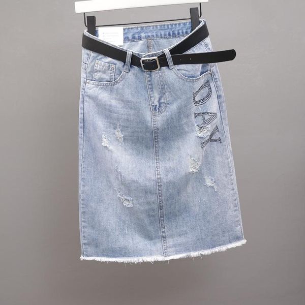 skirts ailegogo 2021 spring summer women casual cowboy drill letter a-line blue high waist hole denim skirt, Black
skirts ailegogo 2021 spring summer women casual cowboy drill letter a-line blue high waist hole denim skirt, Black