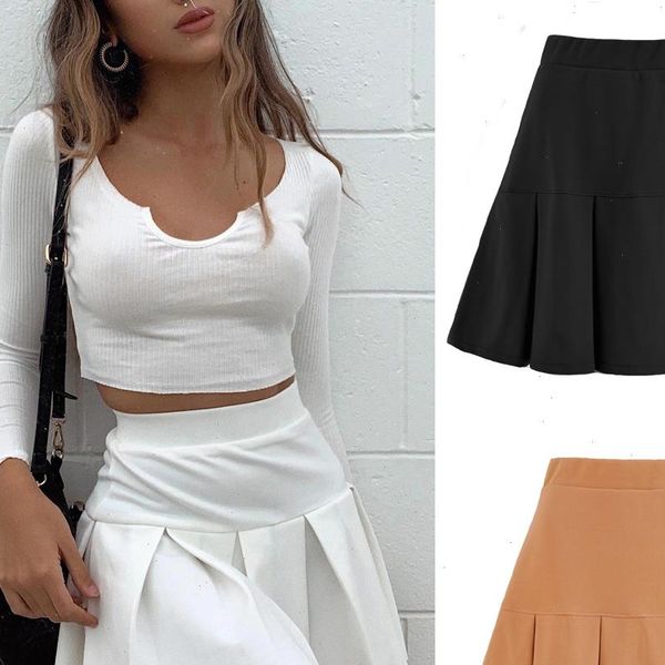 women girls high waisted pleated skater tennis school a line skirt uniform skirts preppy style drop shipping, Black
women girls high waisted pleated skater tennis school a line skirt uniform skirts preppy style drop shipping, Black