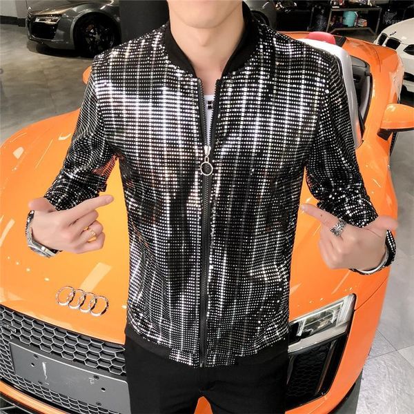 luxury silver baseball jacket men summer bomber jackets hombre fashion club party prom coat streetwear sunscreen clothes men's, Black;brown
luxury silver baseball jacket men summer bomber jackets hombre fashion club party prom coat streetwear sunscreen clothes men's, Black;brown